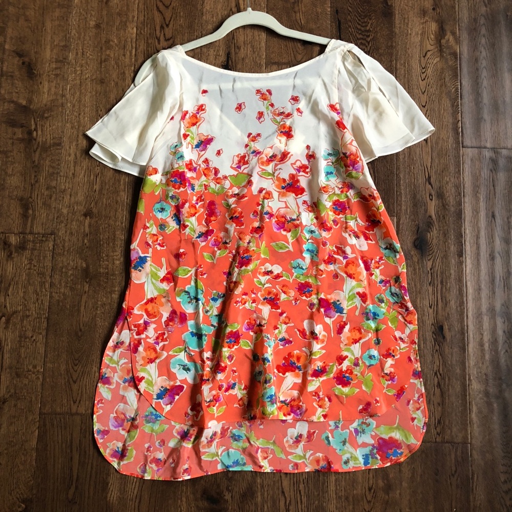 Anthropologie Maeve Floral Silk Top